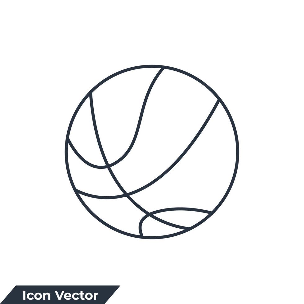 icône de basket-ball logo illustration vectorielle. modèle de symbole de basket-ball pour la collection de conception graphique et web vecteur