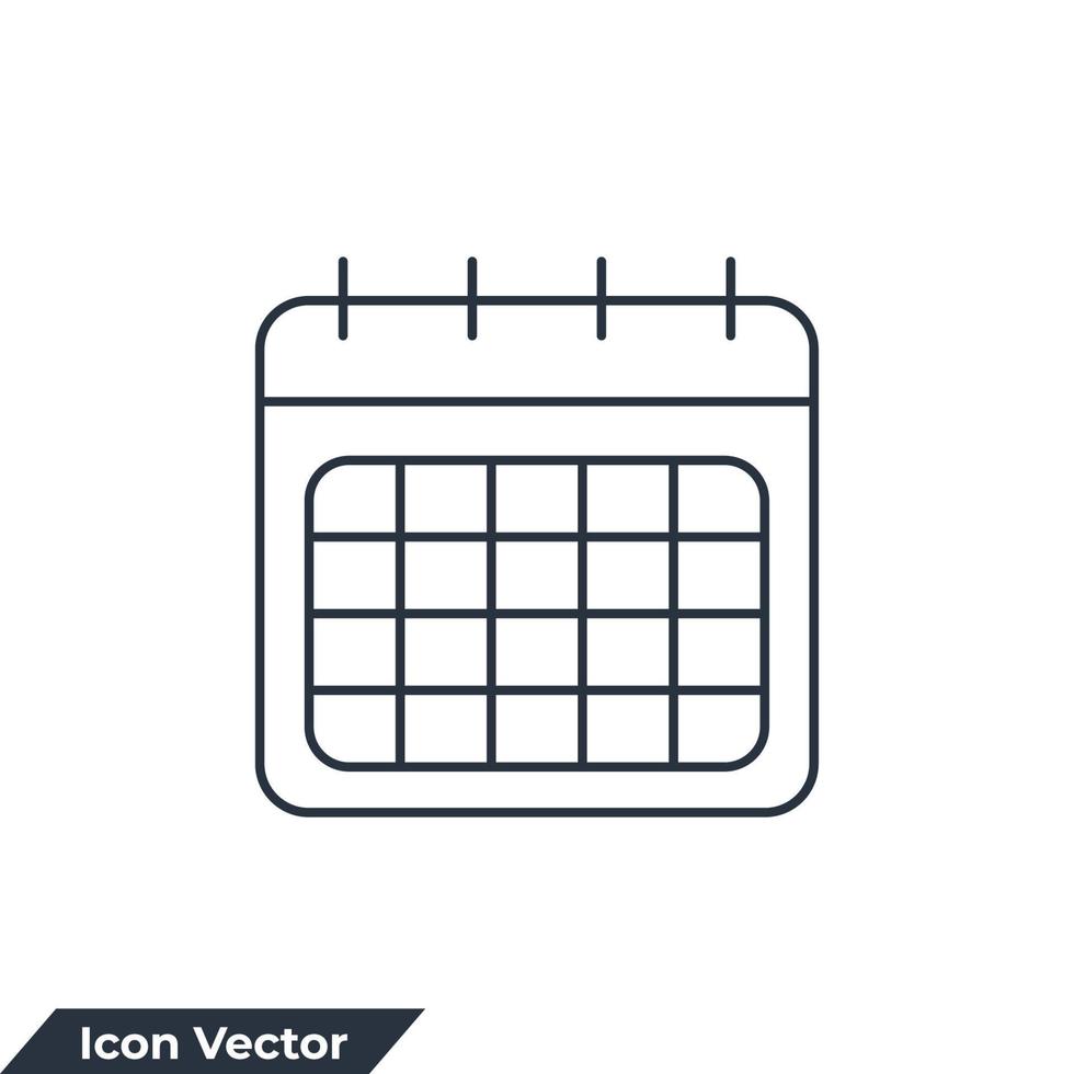 calendrier icône logo illustration vectorielle. modèle de symbole de gestion du temps pour la collection de conception graphique et web vecteur