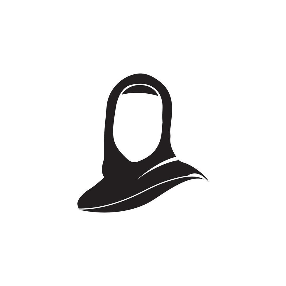 Muslimah hijab logo modèle vector illustration design