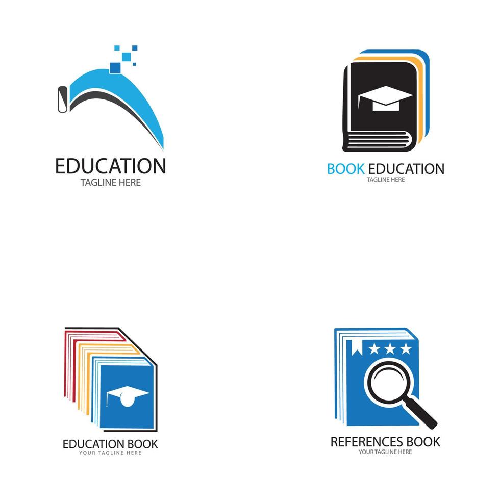 livre, education, logo, gabarit, vecteur, illustration, conception vecteur