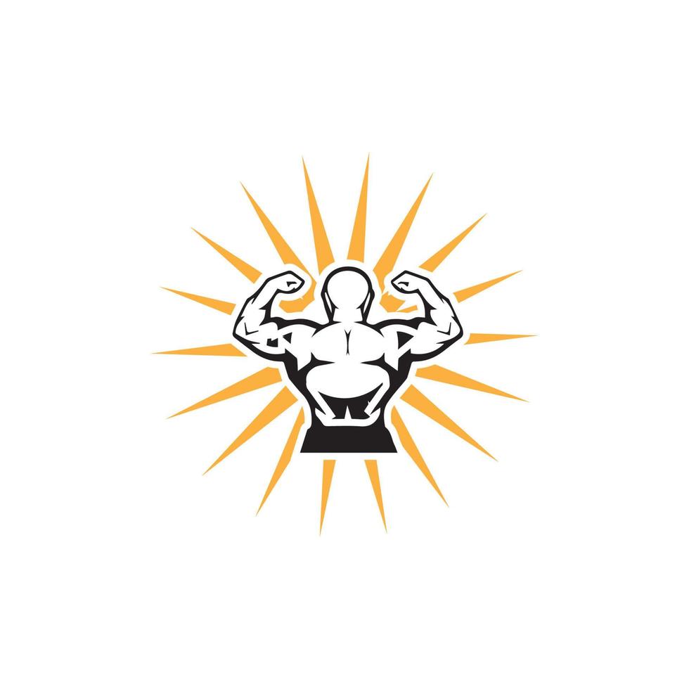 objet vectoriel et icônes pour la conception de logo de remise en forme d'insigne de gym d'étiquette de sport