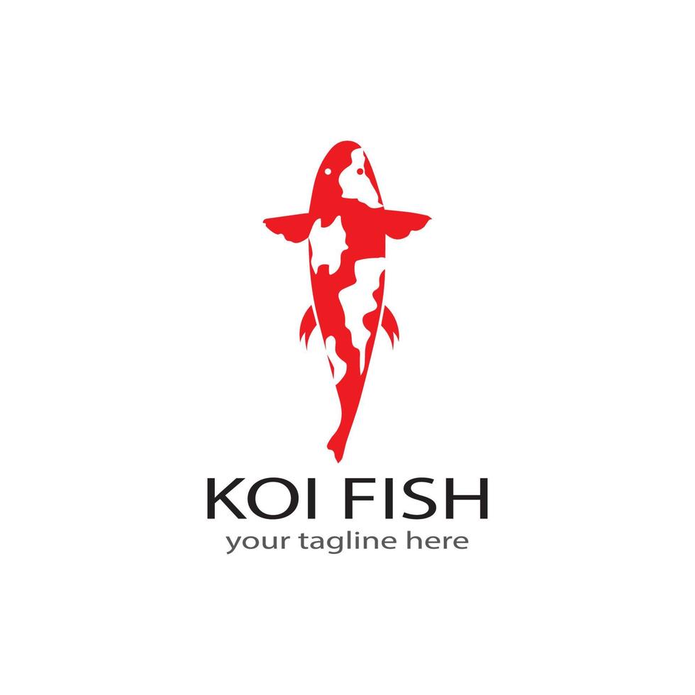 modèle vectoriel de logo et de symboles d'animaux de poisson koi