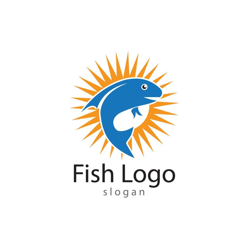 modèle de logo de poisson. symbole de vecteur créatif