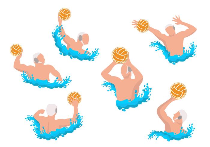 Vecteur Athlètes Water Polo