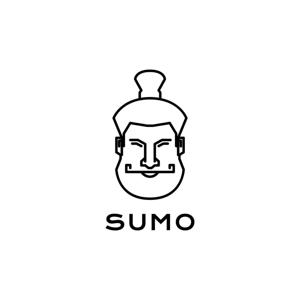 vecteur de conception de logo maître sumo