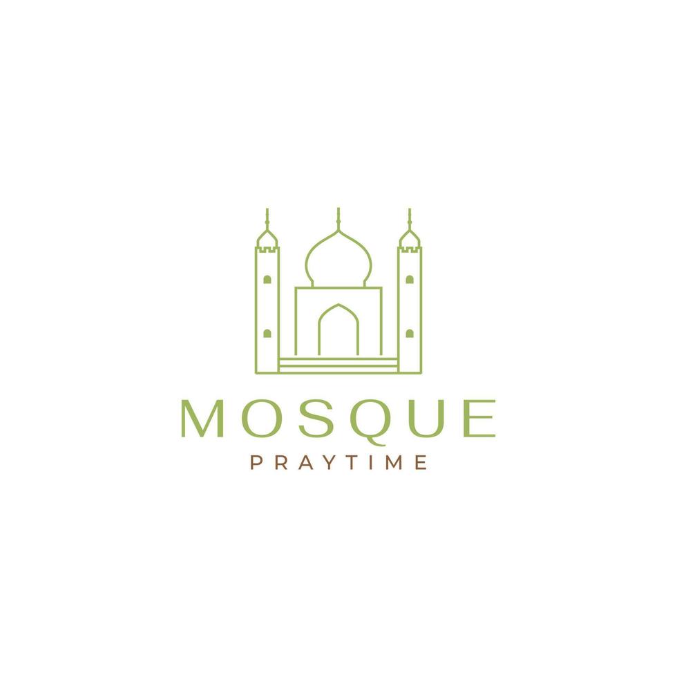 logo de dôme moderne de mosquée simple vecteur