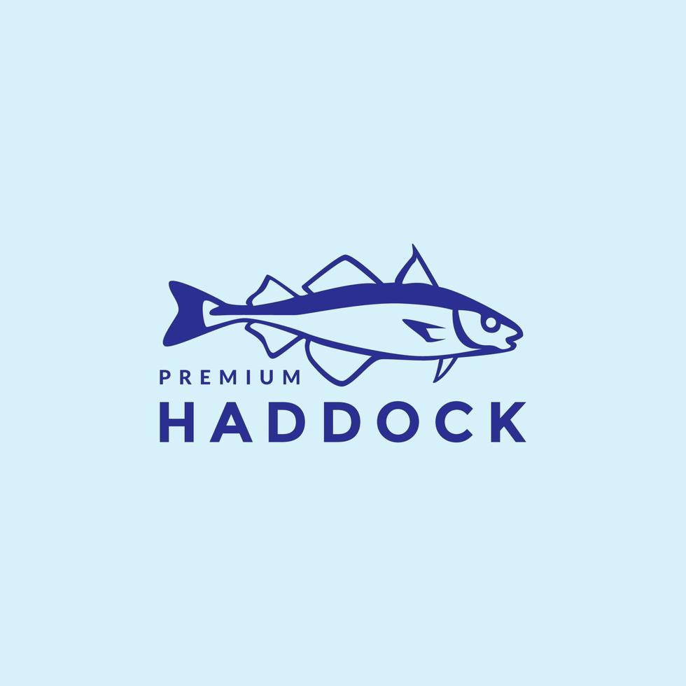création de logo en forme de poisson haddock vecteur