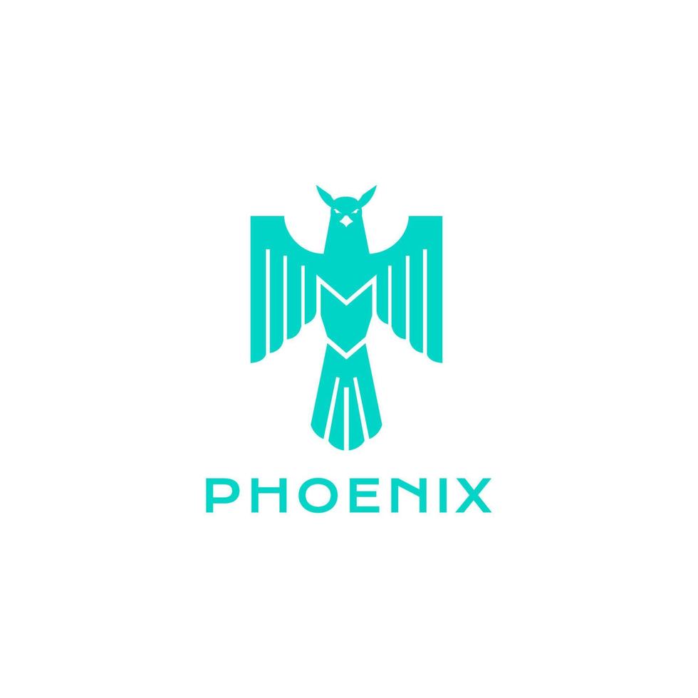 création de logo aqua phoenix volant vecteur