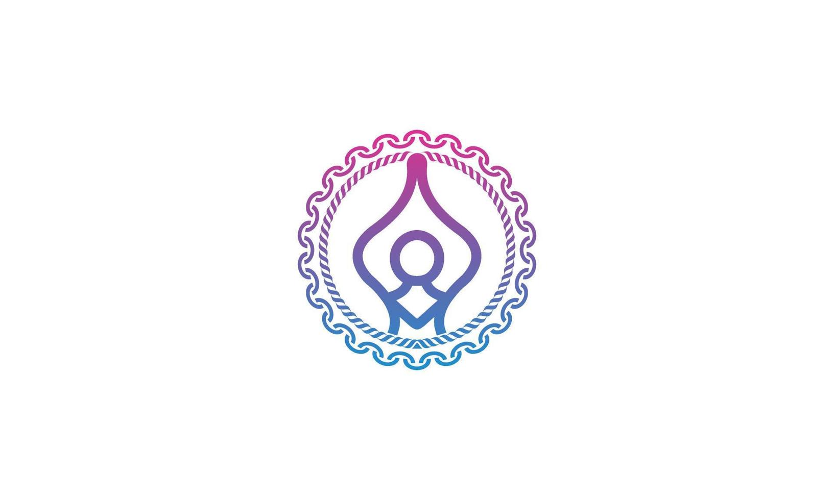 modèle gratuit de conception de logo de yoga vecteur