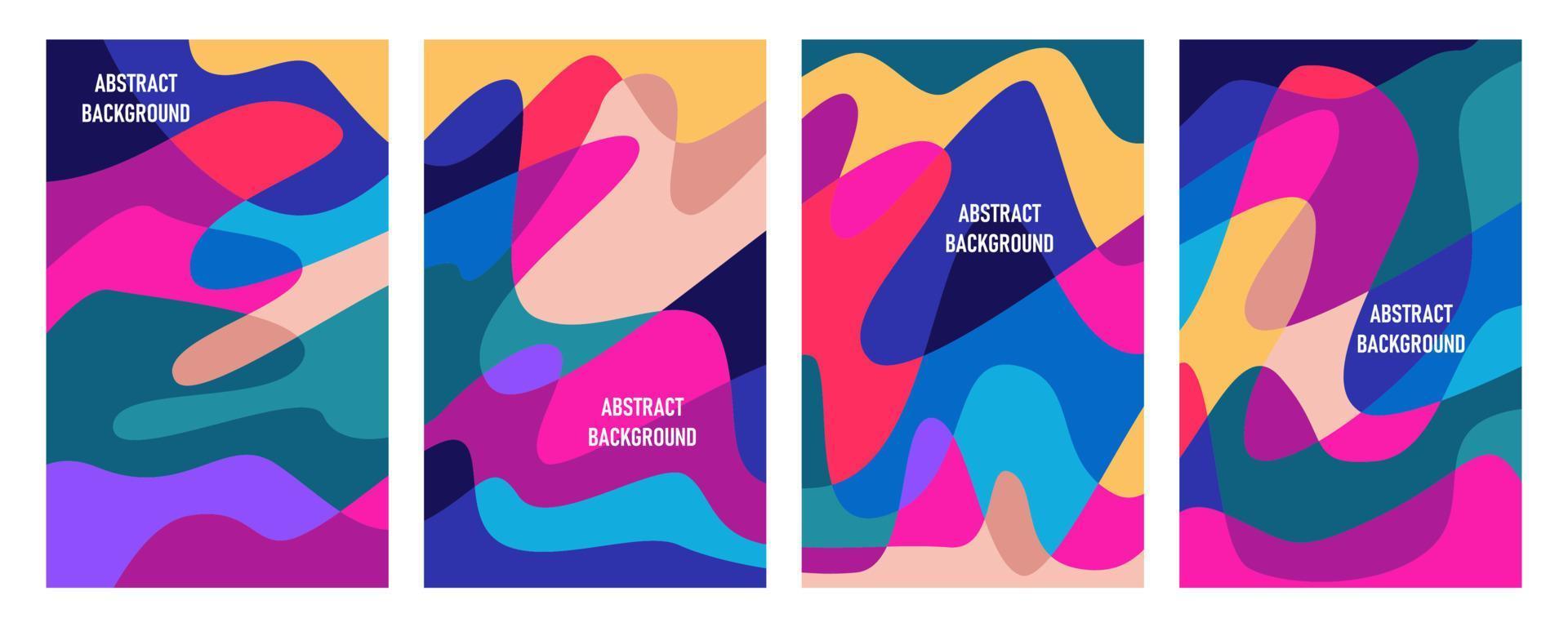 collection de couvertures de formes abstraites vecteur