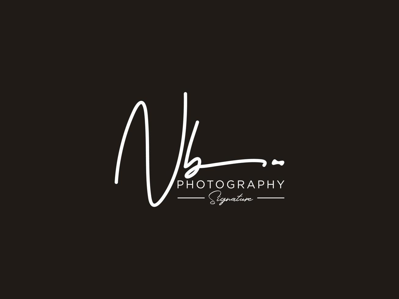 lettre nb signature logo template vecteur