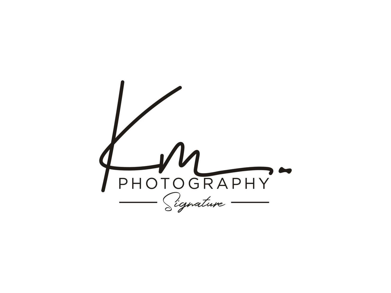 lettre km signature logo template vecteur