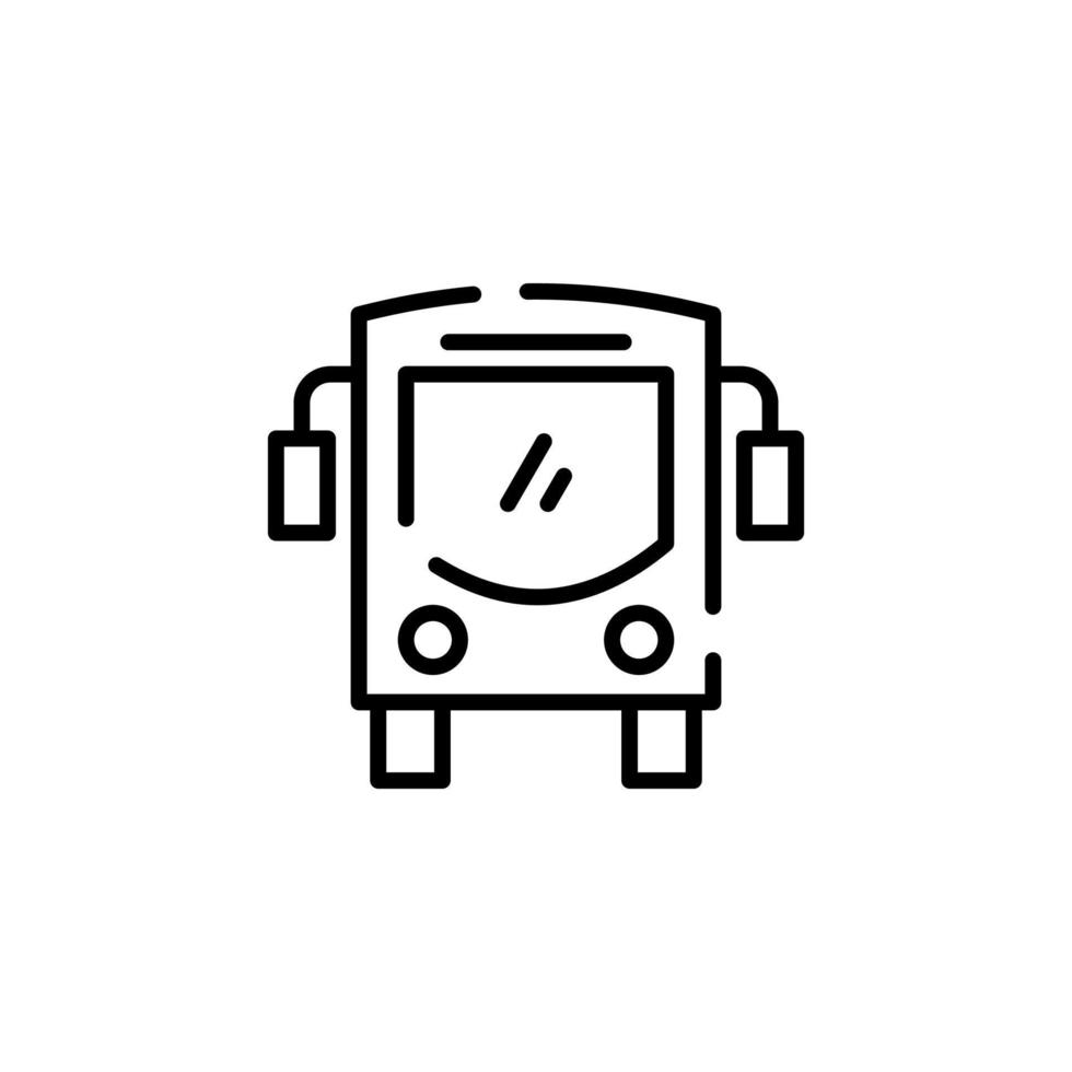 bus, autobus, public, transport modèle de logo d'illustration vectorielle d'icône de ligne pointillée. adapté à de nombreuses fins. vecteur