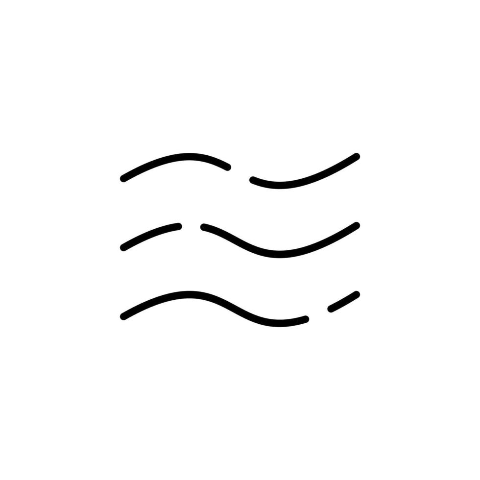 modèle de logo d'illustration vectorielle d'icône de ligne pointillée de vent, d'air. adapté à de nombreuses fins. vecteur