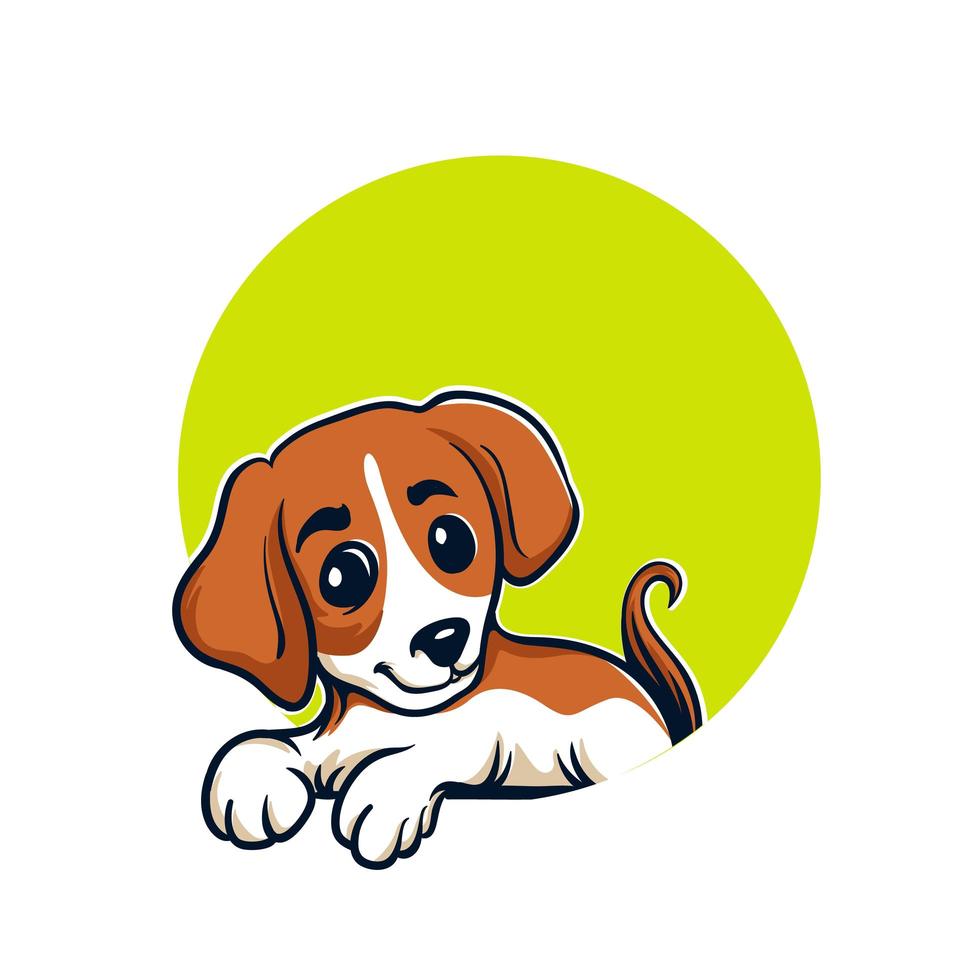 portrait de chiot beagle vecteur