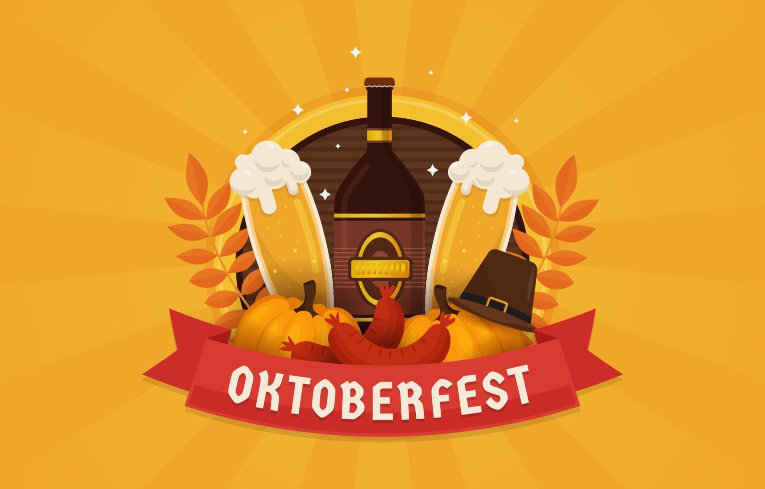 fond de bière oktoberfest vecteur