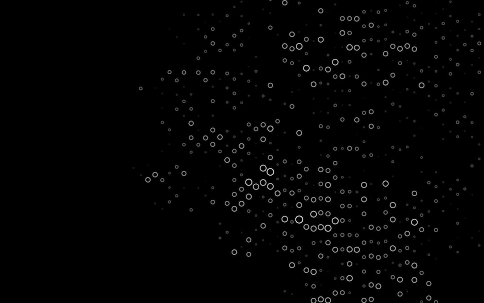 argent foncé, disposition vectorielle grise avec des formes de cercle. vecteur