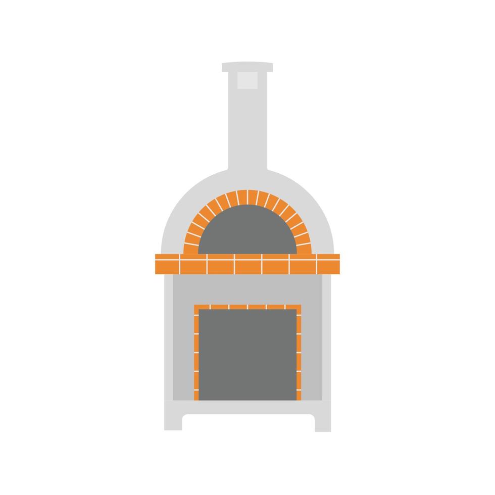 illustration plate de four à pizza. élément de conception d'icône propre sur fond blanc isolé vecteur