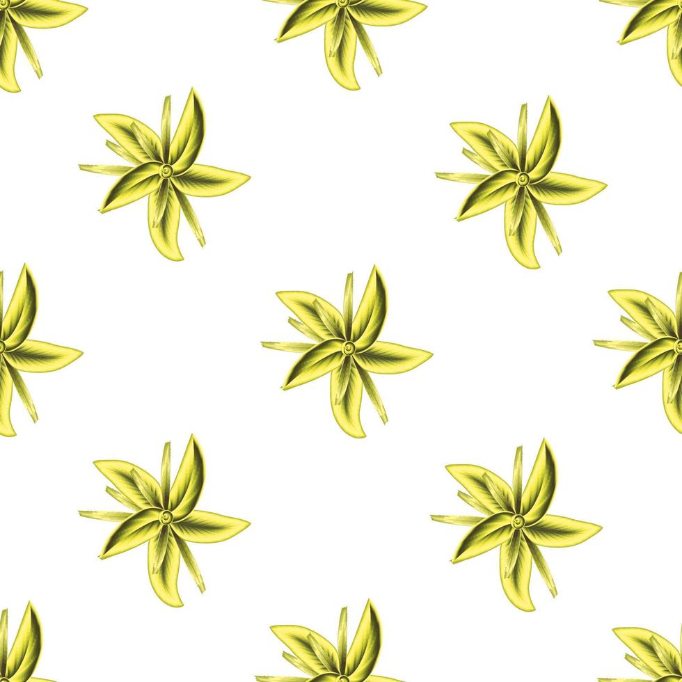 motif floral tropical harmonieux avec des plantes vertes vives et des feuilles sur fond blanc. fond de motif vectoriel sans couture de feuille de jungle. motif exotique sans soudure avec des plantes tropicales. conception d'été