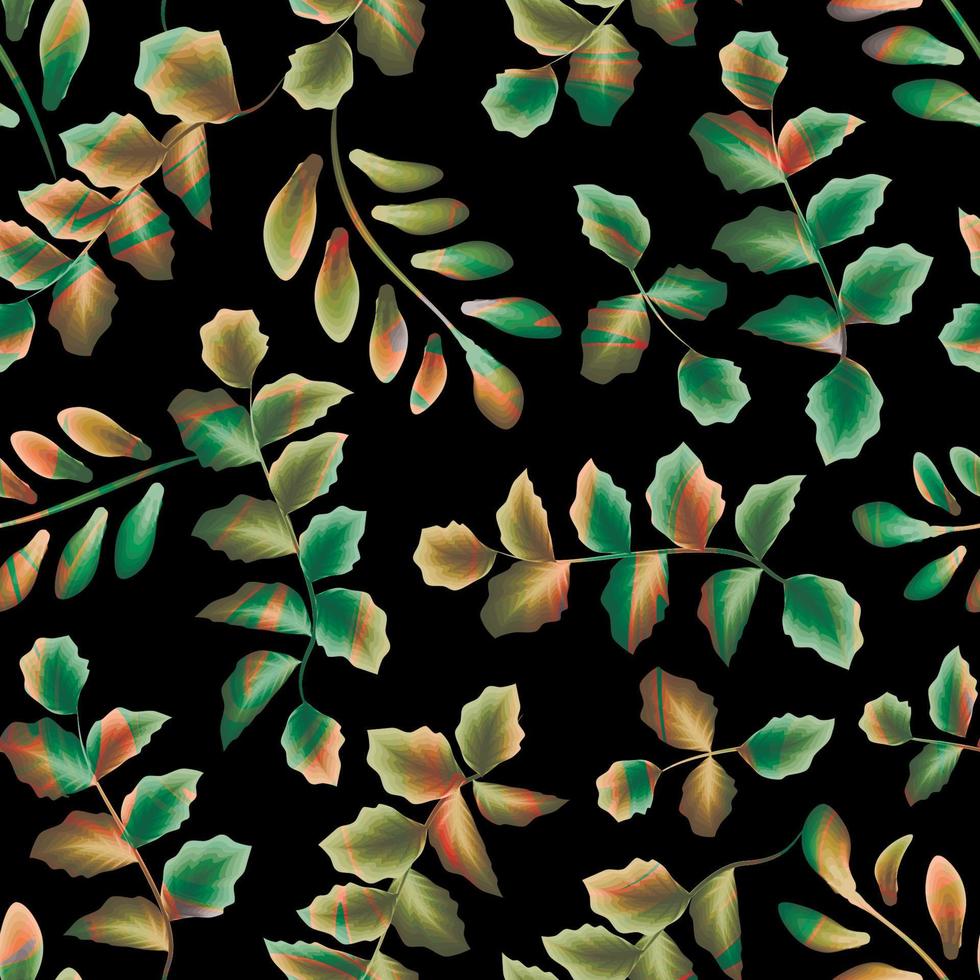 fond de feuillage de branche tropicale d'automne dessiné à la main. fond de feuilles tropicales de nature simple. conception de vecteur. imprimé jungle. textile et impression. fond fleuri. papier peint exotique. conception d'été vecteur