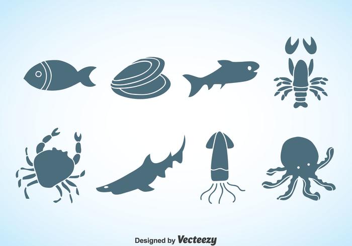 Vector Silhouette Fruits de Mer