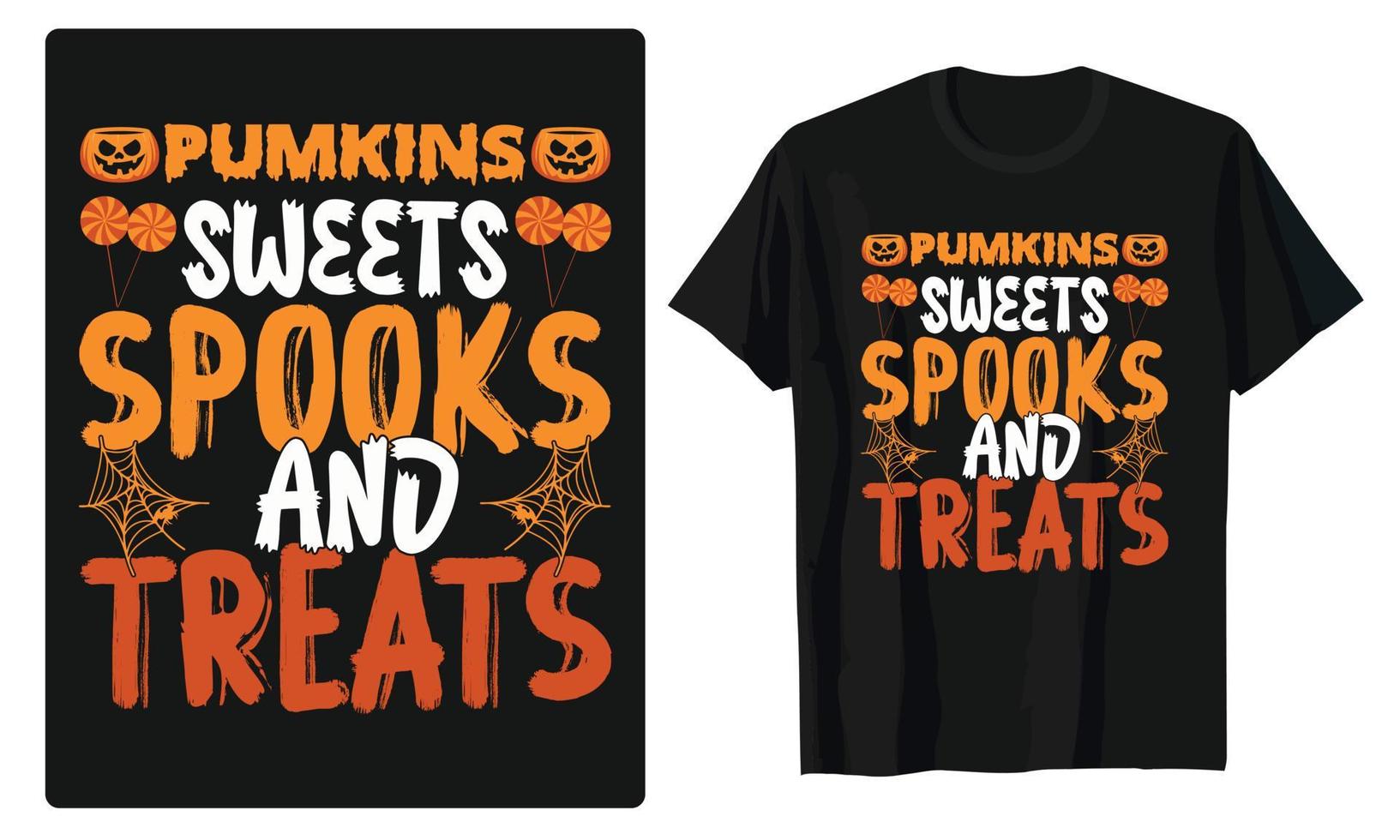 meilleure typographie et graphique d'halloween pour la conception de t-shirts, bannières, affiches, cartes-cadeaux vecteur