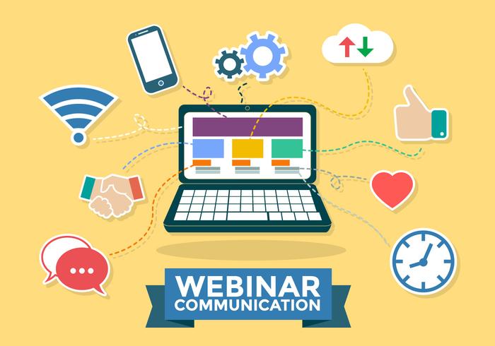 Webinaire Communication Infographic Vector