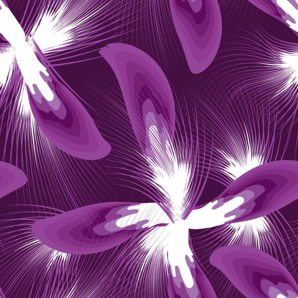 arrière-plan abstrait harmonieux avec feuilles botaniques violettes et feuillage de plantes sur fond pastel. conception de vecteur. imprimé jungle. fond fleuri. tropique exotique. conception d'été. fond d'écran vecteur