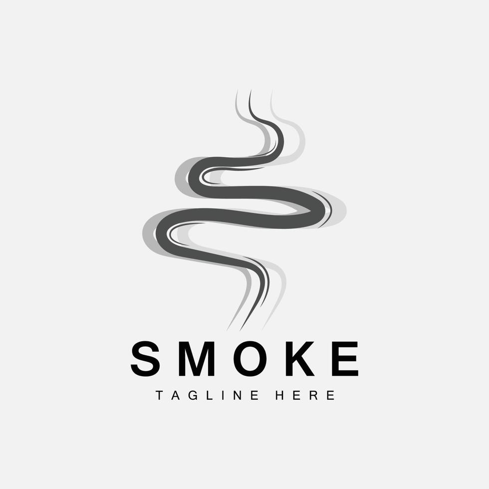 vapeur vapeur logo vecteur arôme chaud d'évaporation. illustration de la ligne d'odeur, icône de la vapeur de cuisson, train à vapeur, cuisson, fumer