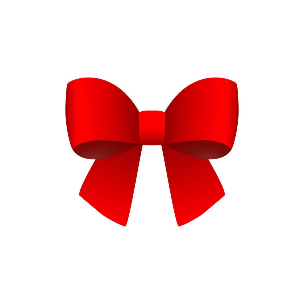 arc cadeau rouge pour les vacances. illustration vectorielle vecteur