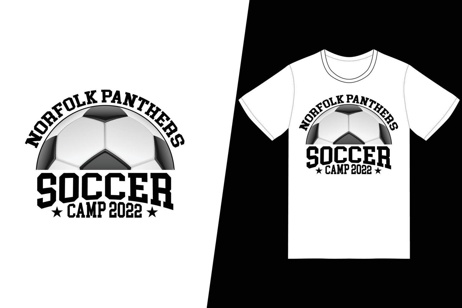 camp de football norfolk panthers 2022 conception de football. vecteur de conception de t-shirt de football. pour l'impression de t-shirts et d'autres utilisations.