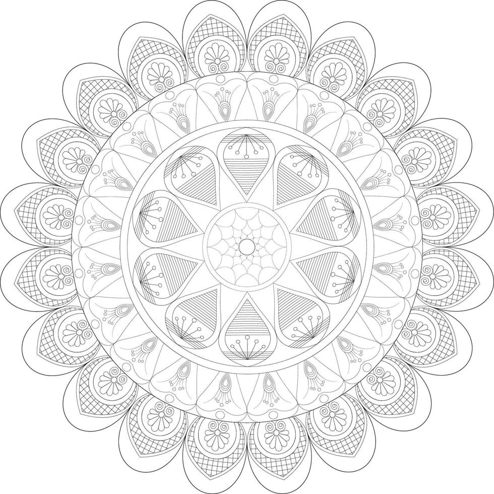 coloriages de mandalas vecteur