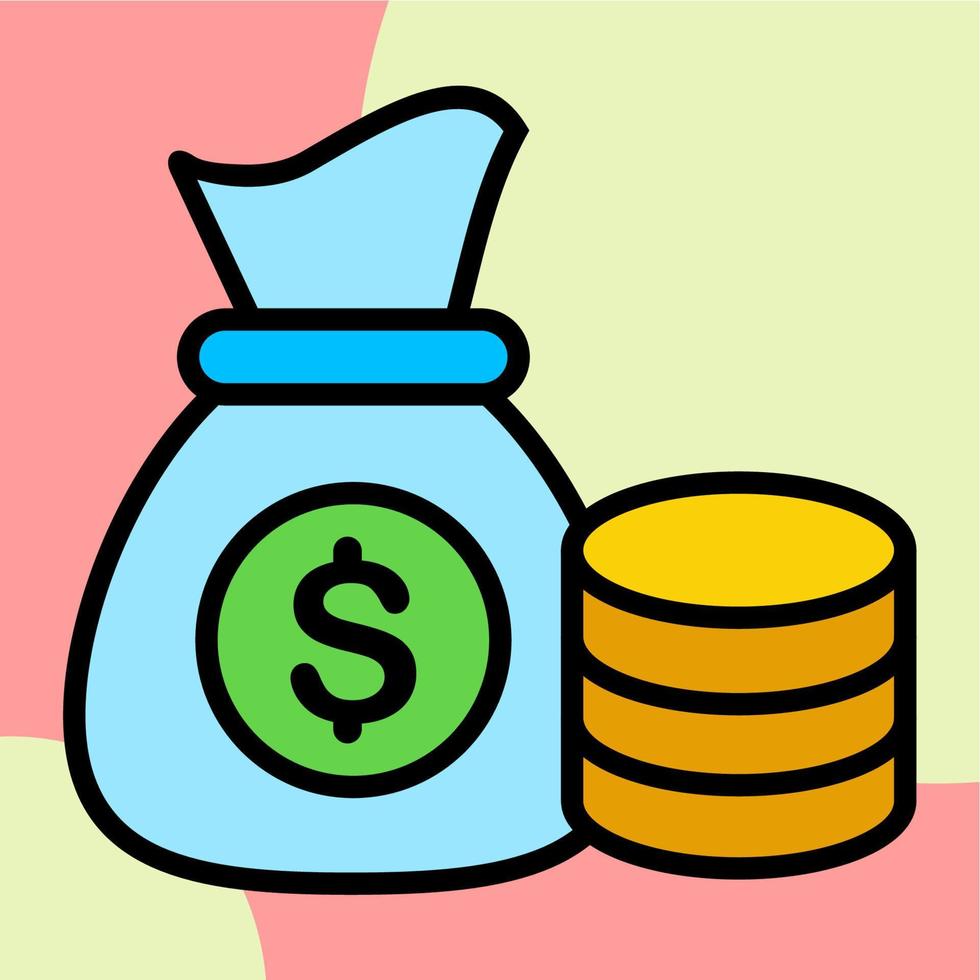 illustration graphique vectoriel du sac, des affaires, de l'icône de la monnaie