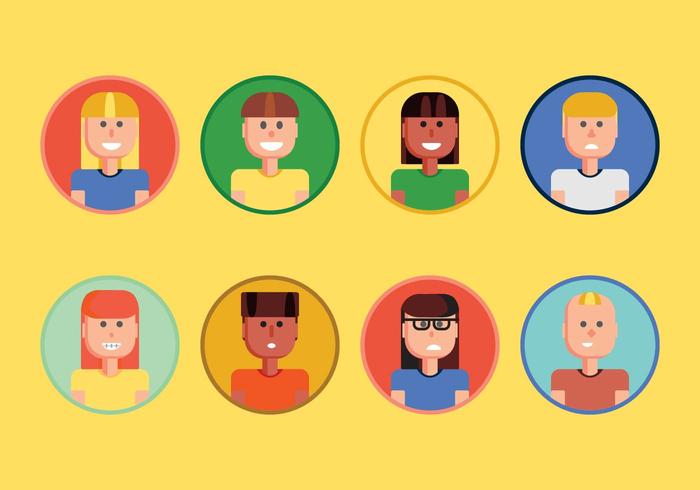 Avatars gratuits pour enfants vecteur