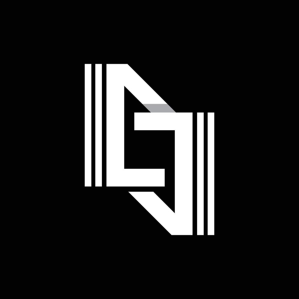 lettre lj logo monogramme géométrique vecteur