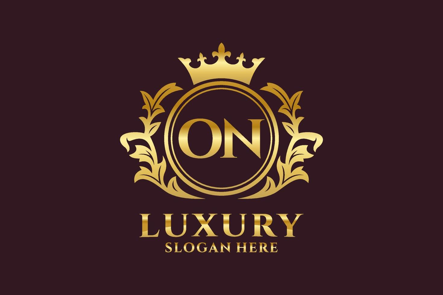 initiale sur le modèle de logo de luxe royal de lettre dans l'art vectoriel pour les projets de marque de luxe et autres illustrations vectorielles.