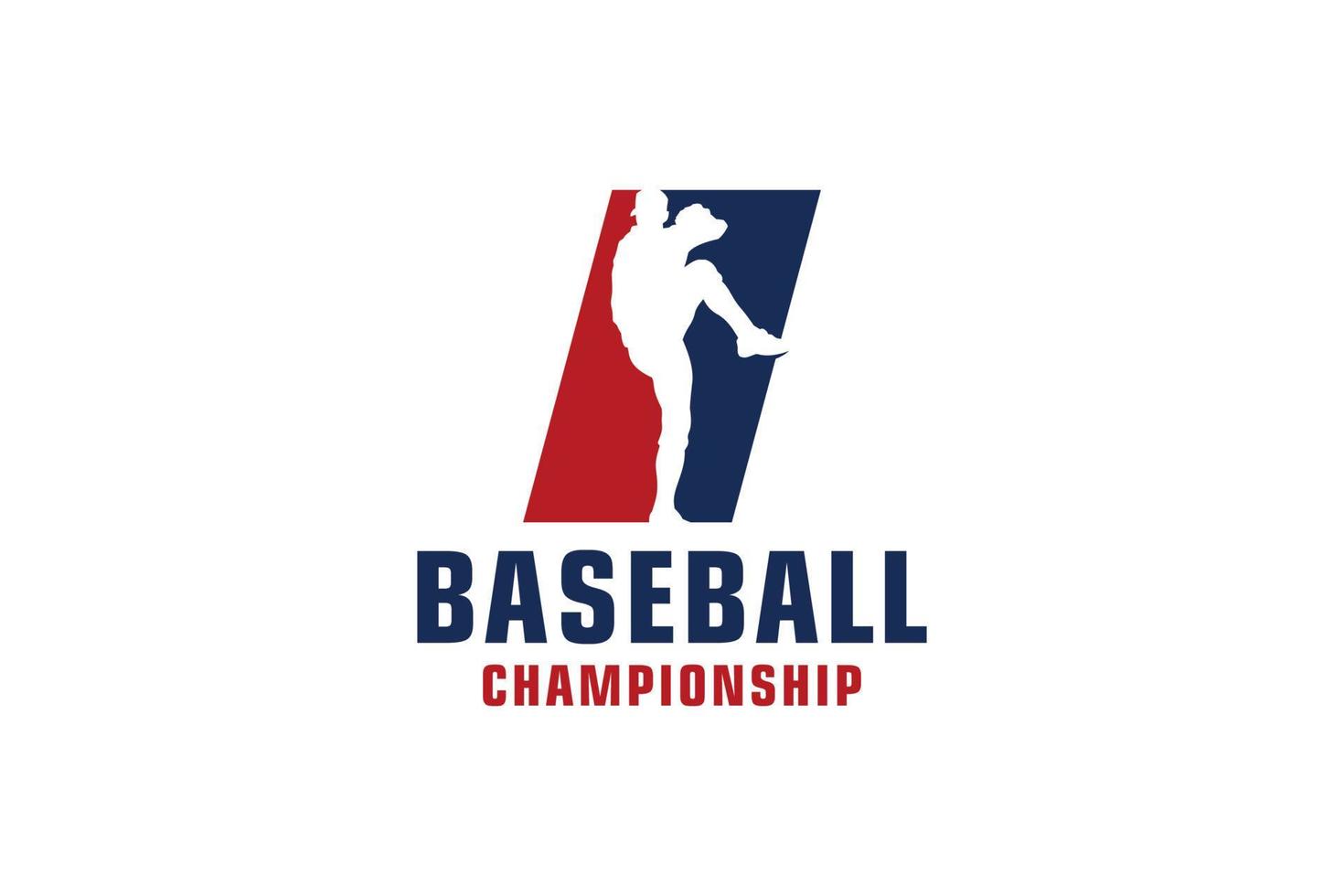 lettre i avec création de logo de baseball. éléments de modèle de conception de vecteur pour l'équipe sportive ou l'identité d'entreprise.