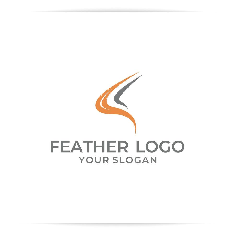logo design lettre s plume vecteur