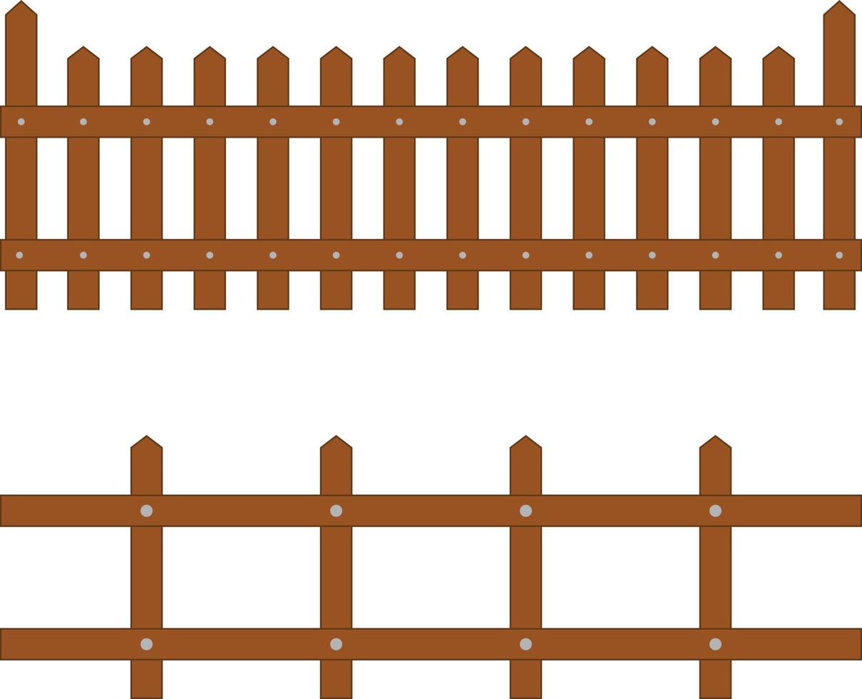 conception de vecteur de clôture en bois pour la maison