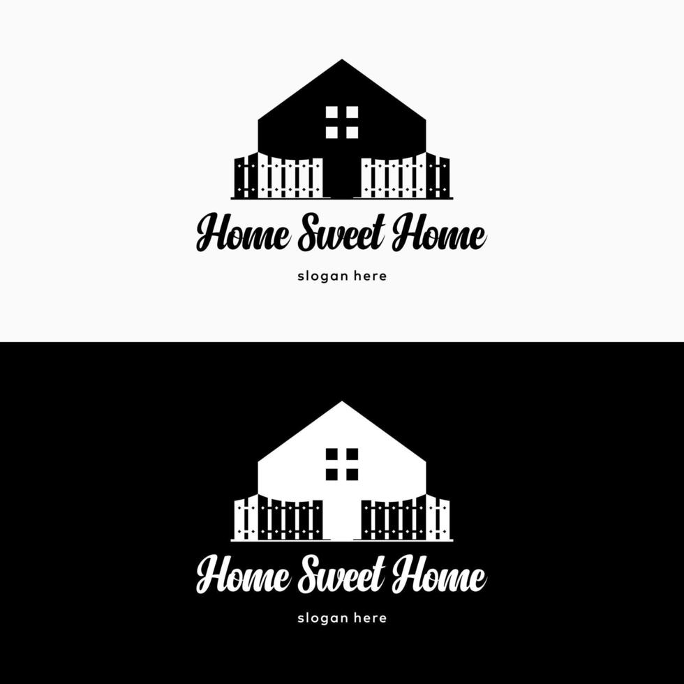 logo de la propriété de la maison. vecteur de conception de logo confortable entreprise immobilière