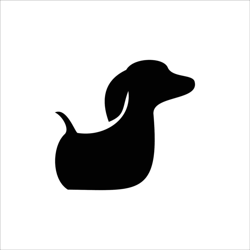 illustration vectorielle de silhouette de chien. signe et symbole d'animal de compagnie à la maison. vecteur