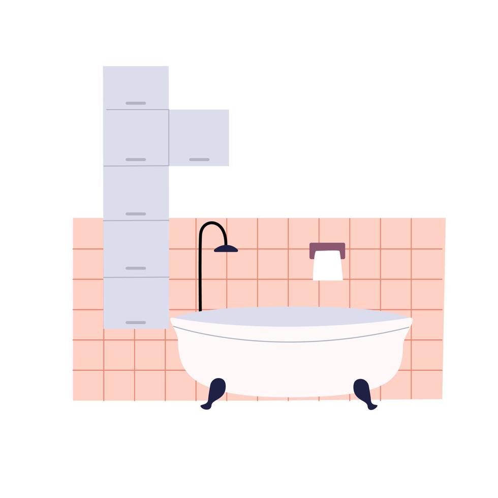 illustration vectorielle de dessin animé de salle de bain vecteur