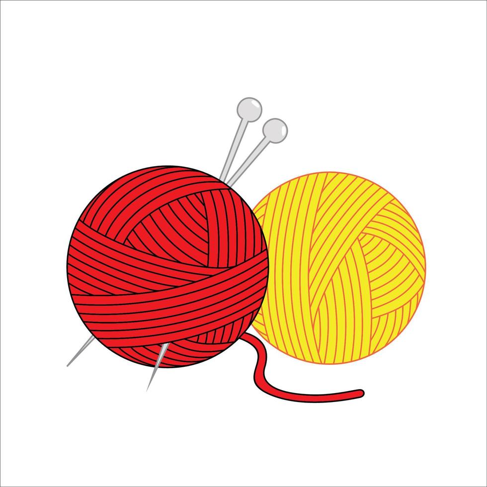 illustration vectorielle de tricot. signe et symbole faits à la main. vecteur