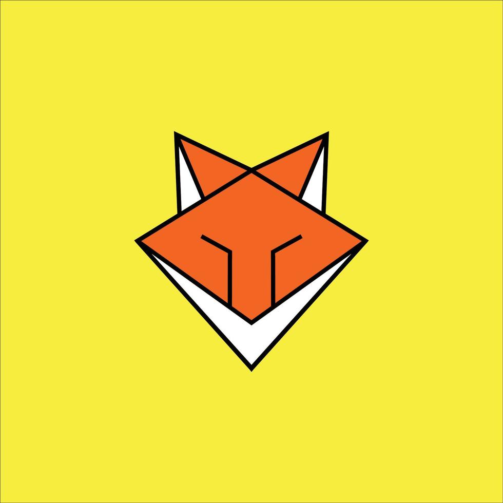 modèle de logo de visage de renard. signe et symbole animal orange simple. vecteur