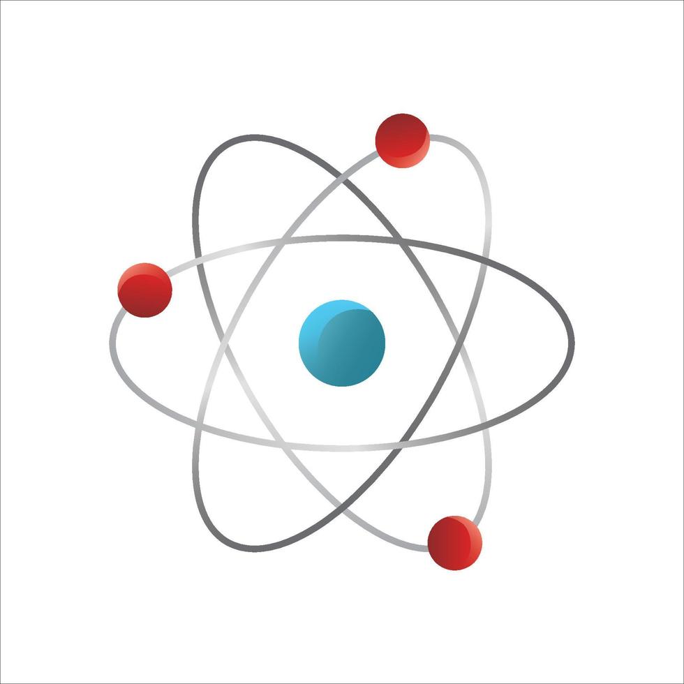 illustration vectorielle d'icône d'atome. signe et symbole de la molécule. vecteur