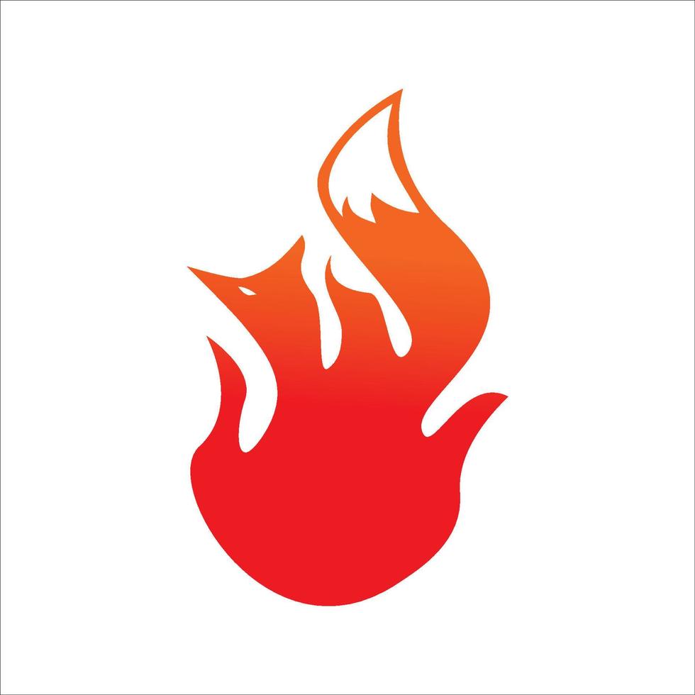 modèle de logo de renard de feu. signe et symbole animal orange. vecteur