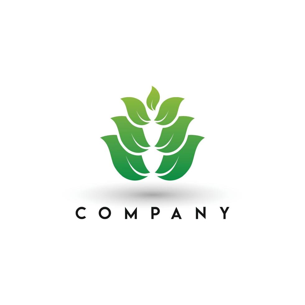 eco logo concept moderne couleur verte logo naturals vecteur