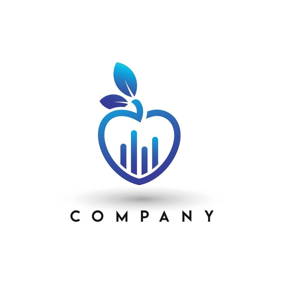 logo financier modèle de logo apple vecteur