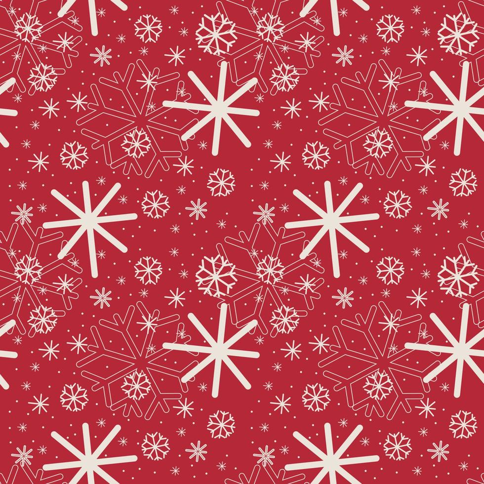 motif de flocon de neige de noël sans couture vecteur