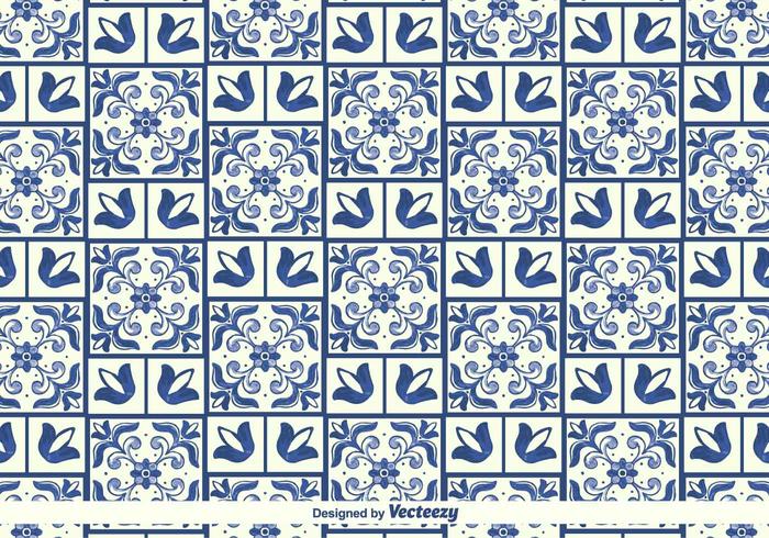 Modèle traditionnel d'azulejos vectoriels vecteur